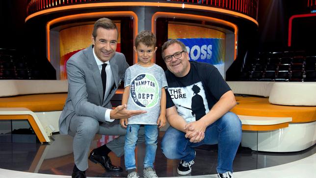 Bild: NDR/Thorsten Jander Kai Pflaume, Philipp Fersch und Elton.