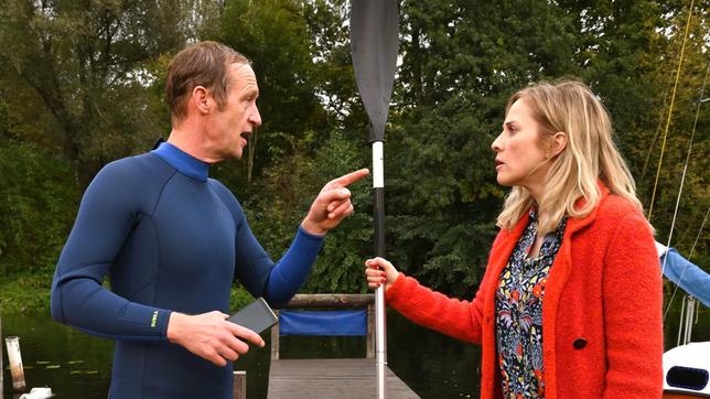Bild: ARD Degeto/Hardy Spitz Linda (Marlene Morreis) und Fritz (Stephan Kampwirth) müssen ihr Leben nach der Trennung neu sortieren.