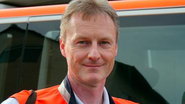Bild: SWR Organbote Matthias Baumgart von den Maltesern Mainz.