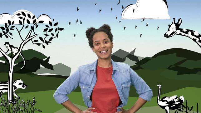 Bild: BR/TEXT + BILD Medienproduktion GmbH & Co. KG Pia (Pia Amofa-Antwi) ist Reporterin in der Format-Familie "Anna/Pia und die wilden Tiere".