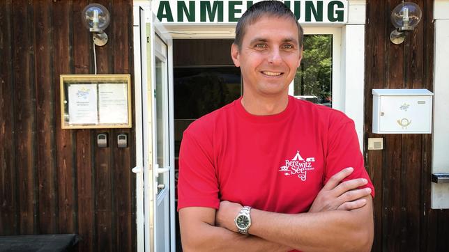 Bild: MDR/timeline/Christian Zirnig Platzchef Marek vom Campingplatz Bergwitzsee