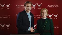 Premierminister Heyerdahl (Tobias Santelmann) und seine Stellvertreterin Ingvild (Rebekka Nystabakk, re.)