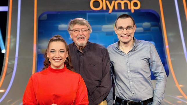 Bild: ARD/ITV Studios Quizduell-Olymp: Marie-Louise Finck, Prof. Eckhard Freise und Thorsten Zirkel