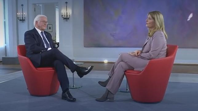 Tina Hassel und Frank-Walter Steinmeier