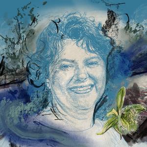Zeichnung der Umweltaktivistin Berta Cáceres