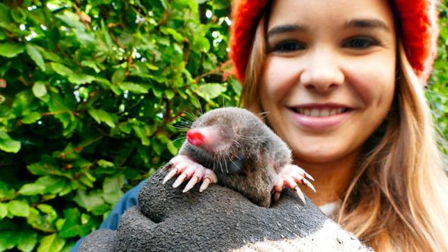 Bild: BR/Monika Gröller/Text und Bild Medienproduktion Anna mit einem Maulwurf