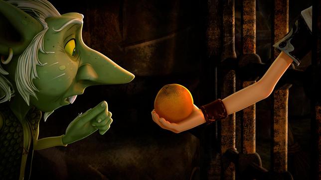 Bild: SWR/Blue Spirit Productions Der Kobold Toutrok sitzt im Gefängnis, weil er angeblich Orangen gestohlen hat.