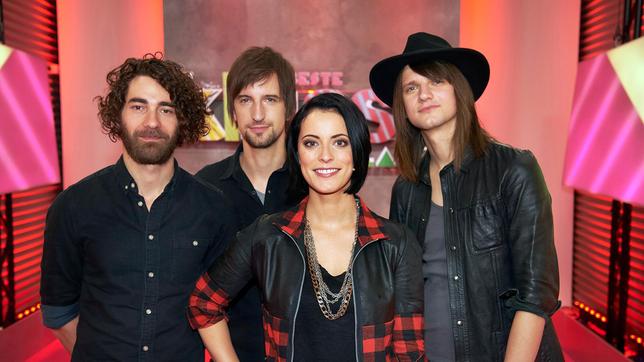 Bild: ARD/KiKA/Melanie Grande Die Band Silbermond ist zu Gast beim Superfinale