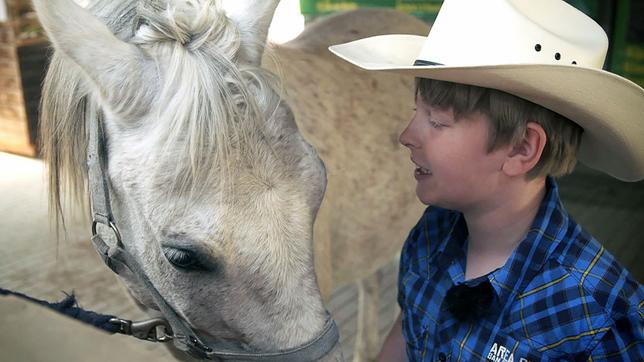 Jonas und Westernpferd Wantani