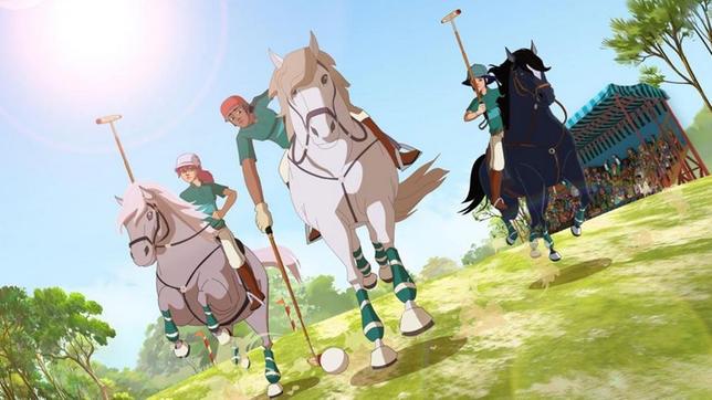 Bild: hr Die Freunde spielen zusammen beim Poloturnier