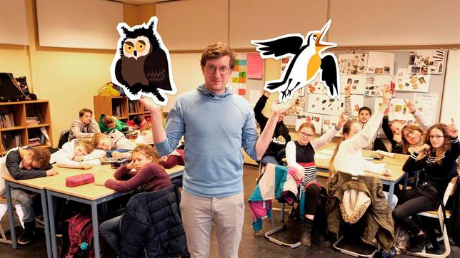Bild: WDR Reporter Robert trifft die sechste Klasse der IGS Paffrath und findet mit ihnen gemeinsam heraus, wer Frühaufsteher und wer Langschläfer ist.