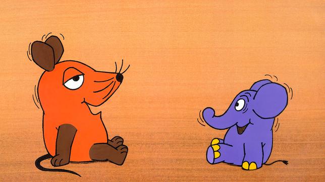 Bild: WDR Die Sendung mit der Maus: Maus und Elefant lachen