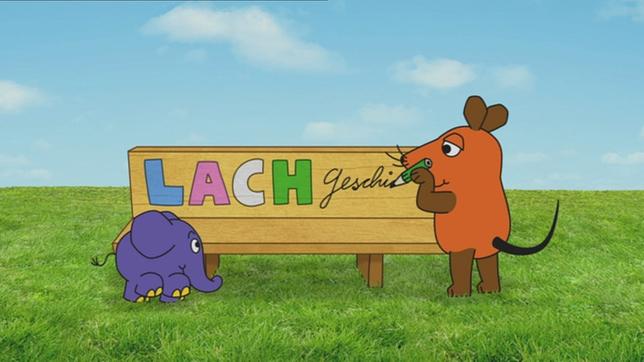 Bild: wdr Maus und Elefant bemalen eine Sitzbank