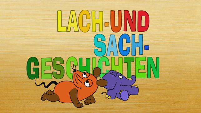 Bild: WDR Maus und Elefant liegen unter dem Schriftzug Lach- und Sachgeschichten