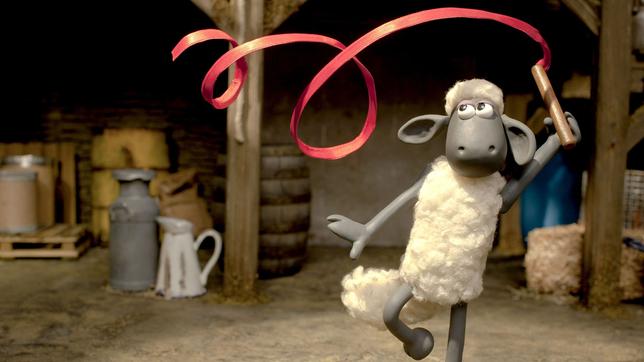 Bild: WDR/Aardman Animations Ltd./Luke Smith Shaun das Schaf Shaun das Meisterschaf Olympia Sport Rhythmische Sportgymnastik Folge 10