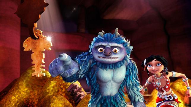 Bild: rbb/Hahn Film AG/Chocolate Liberation Front Pty Ltd/Toonz Entertainment Pte Ltd Endlich! Der dringend gesuchte Goldene Schlüssel ist in der Räuberhöhle ausfindig gemacht worden.