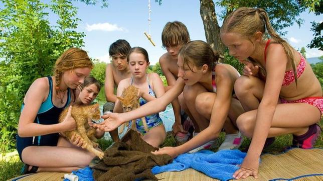 Kinder mit Katzen