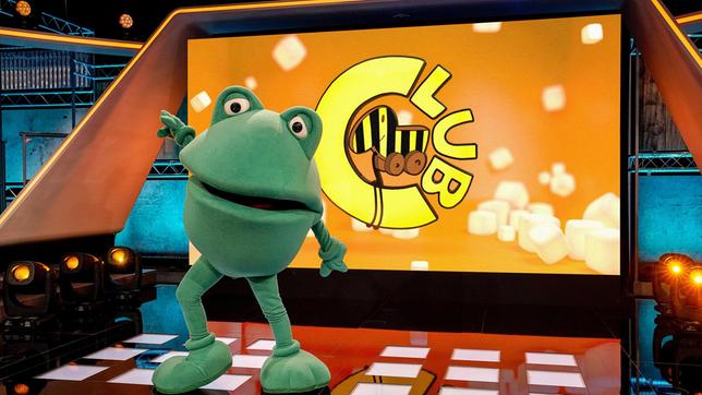 Bild: SWR/Christian Koch Maskottchen Günter Kastenfrosch freut sich auch in dieser Woche wieder auf jede Menge Action, Spaß und viele Spiele im Tigerenten Club!