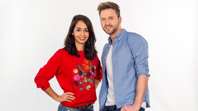Bild: SWR/Alexander Kluge Tigerenten Club Moderatoren, Muschda Sherzada & Johannes Zenglein.