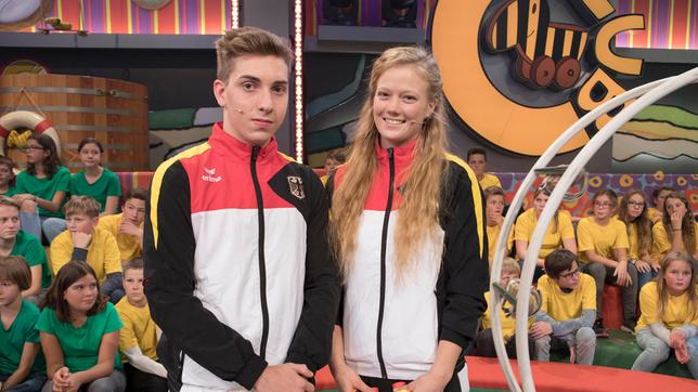Bild: SWR/Sabine Stumpp Tim Calmano und Kira Homeyer gehören zu den besten Rhönradfahrern Deutschlands.