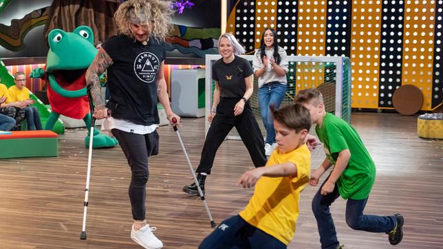 Bild: SWR/Alexander Kluge TEC 1108 Glaub an Dich, Moderation: Jessica Lange & Johannes Zenglein, Gäste: Tom Belz, Stefanie Heinzmann Band