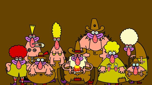 Auch die nette Familie liebt Erdbeermarmeladenbrote mit Honig.