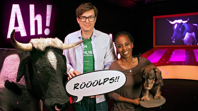 Bild: WDR/Thorsten Schneider Schön weit aufmachen: heute schauen Shary und Ralph tief in den Rachen und lauschen den Geräuschen, die aus ihm herauskommen. Und die sind nicht immer schön. Auch die prominente Rolle der Nase wird im „Wissen macht Ah!“-Studio genauer unter die Lupe genommen.