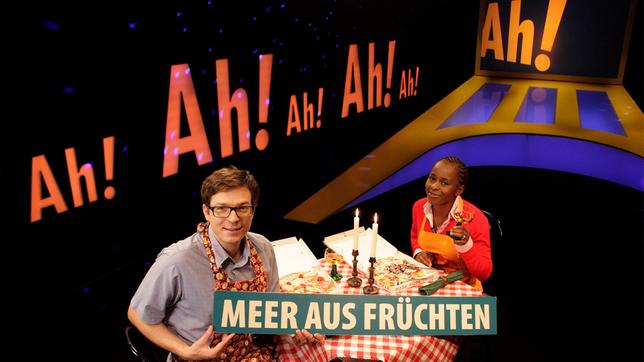 Bild: WDR/Thorsten Schneider Shary und Ralph machen heute frische Pizza, die es garantiert nicht in der Pizzeria gibt. Anstatt Tomatensoße landen darauf pürierte Himbeeren, jede Menge Obst und die eine oder andere Kalorie.