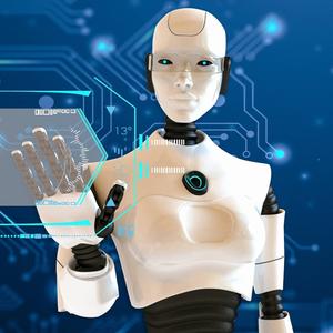 Modell einer Roboter-&#034;Frau&#034;