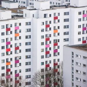 Blick auf die Gropiusstadt im Berliner Stadtteil Neukölln. Das Wohngebiet wurde zwischen 1962 und 1975 im damaligen Westberlin erbaut.