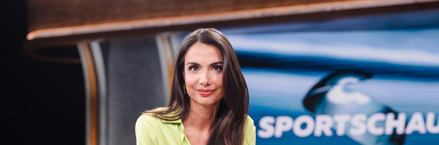 Moderatorin Lea Wagner im Sportschau-Studio