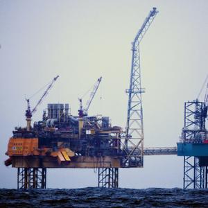 Erdgas-Plattform Elgin (Total) in der Nordsee vor der schottischen Küste