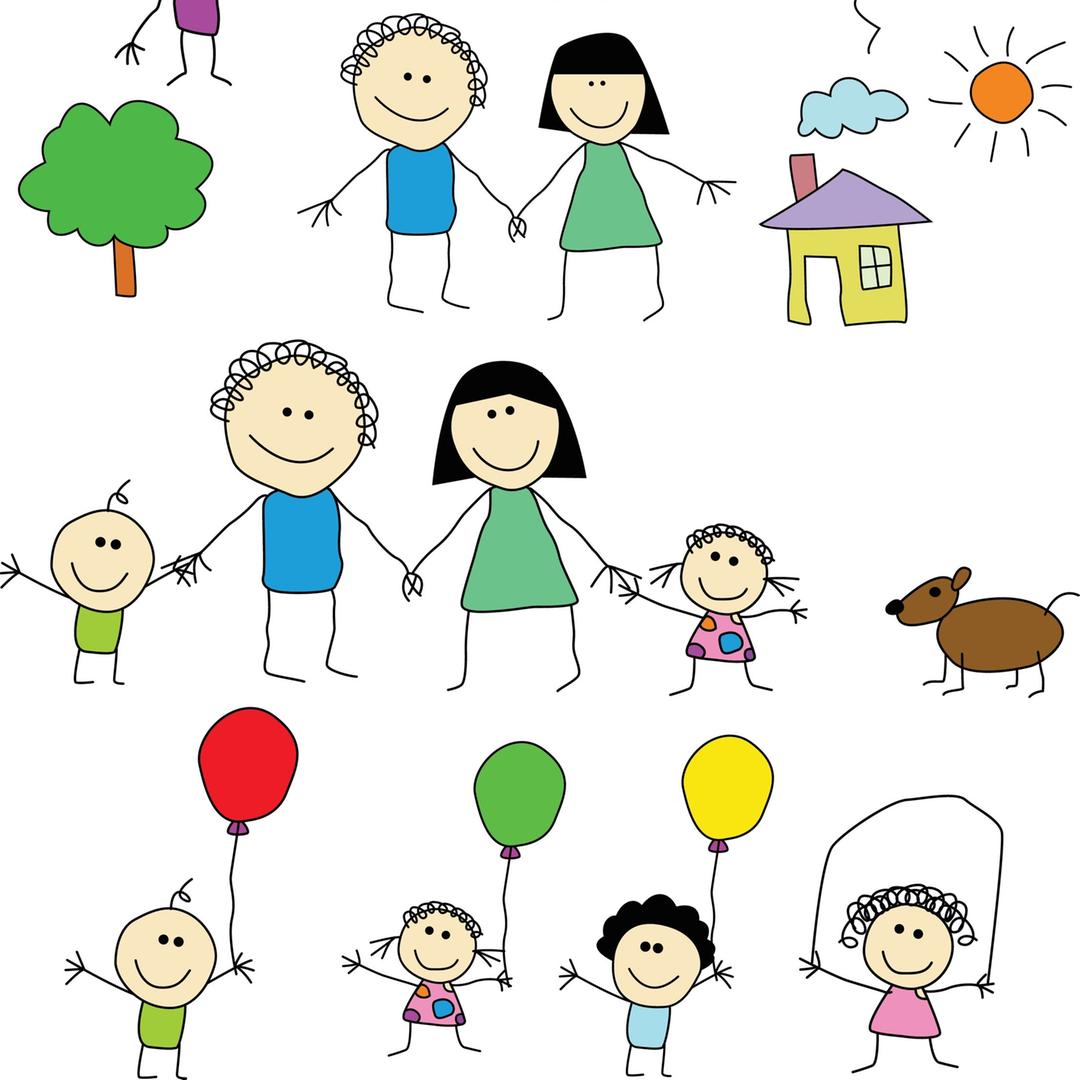 Kinderzeichnung einer Familie・Bild: colourbox Kinderzeichnung einer Familie