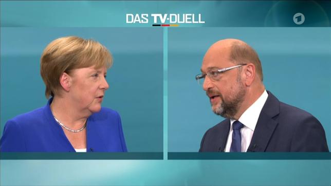 Das TV-Duell: Merkel gegen Schulz