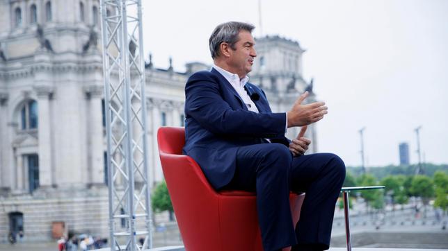 Markus Söder (CSU) beim ARD-Sommerinterview 2023