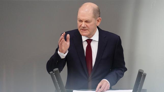 Kanzler Scholz im Bundestag