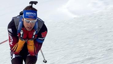 Simon Schempp beim Biathlon-Weltcup in Antholz