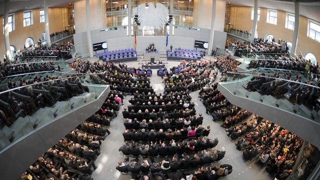 Die Bundesversammlung bei der Wahl des Bundespräsidenten am 18. März 2012 im Reichstag in Berlin