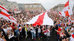 Demonstranten in Minsk