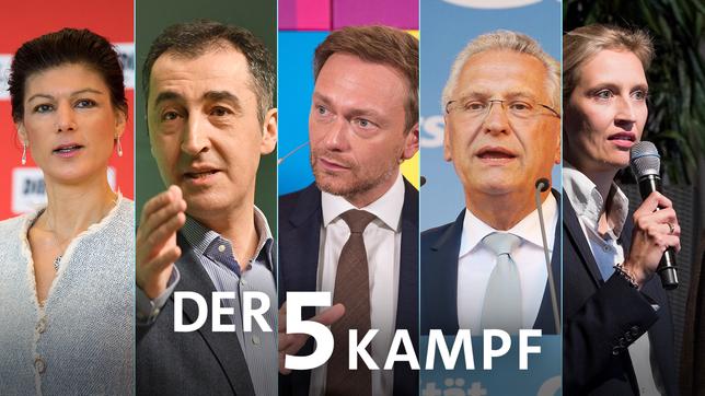 Die Politiker beim Fünfkampf