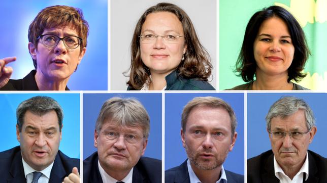 Bild: picture alliance/dpa Chefinnen und Chefs der Parteien diskutieren über die Europawahl.