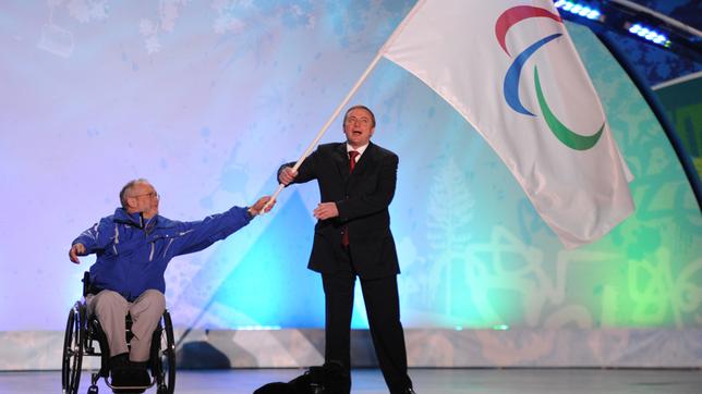 Phil Craven, Chef des Internationalen Paralympischen Komitees, bei der Abschlussfeier
