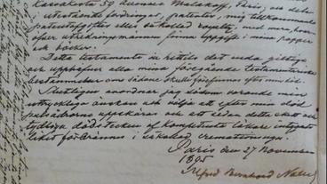 Bild: nobelpreis Testament von Alfred Nobel