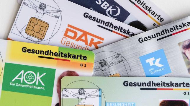 Gesundheitskarten verschiedener Krankenkassen