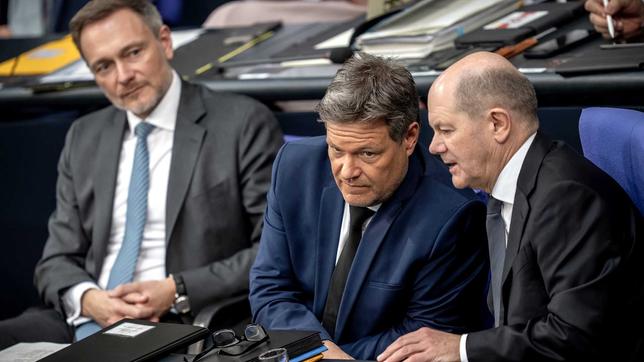 Christian Lindner, Robert Habeck, Olaf Scholz