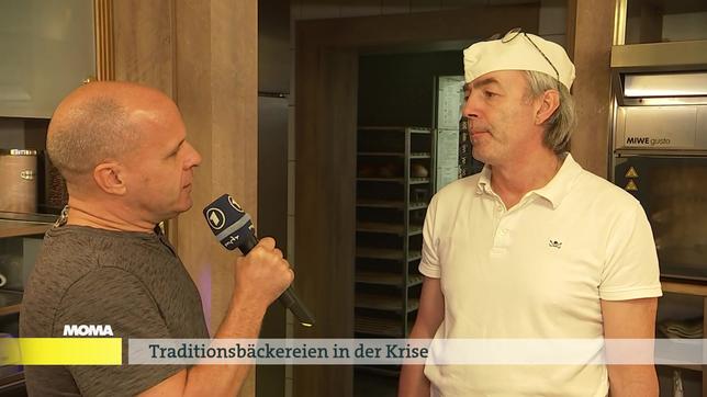 Reporter Dan Hirschfeld, Bäckermeister Helge Sommerwerk