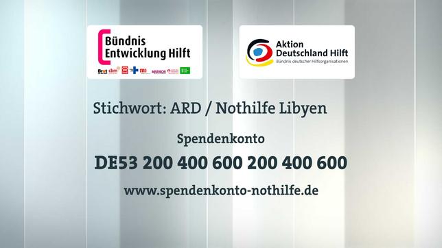 Bild: WDR Spendentafel Libyen