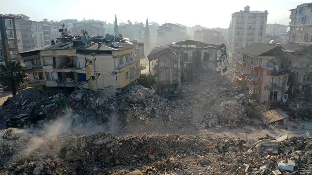 Schwerste Verwüstungen in Antakya, Türkei, nach dem Erdbeben