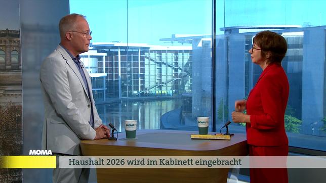 Matthias Miersch, SPD-Fraktionsvorsitzender und Sabine Scholt, ARD Berlin