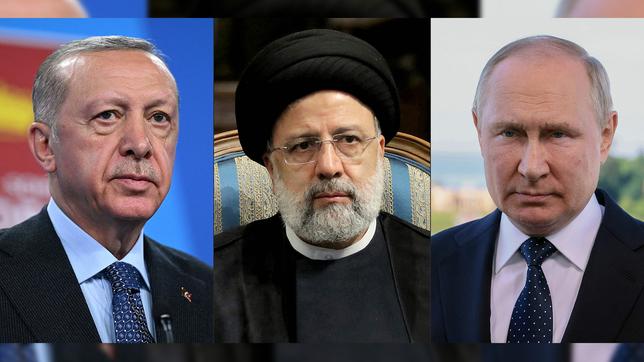 Recep Tayyip Erdogan, Ebrahim Raisi, Wladimir Putin